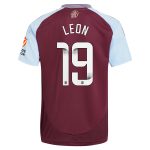 AVFC aston villa wsl adidas home shirt 2024-25 with leon 19 printing Collection | Official Aston Villa Kits and Apparel