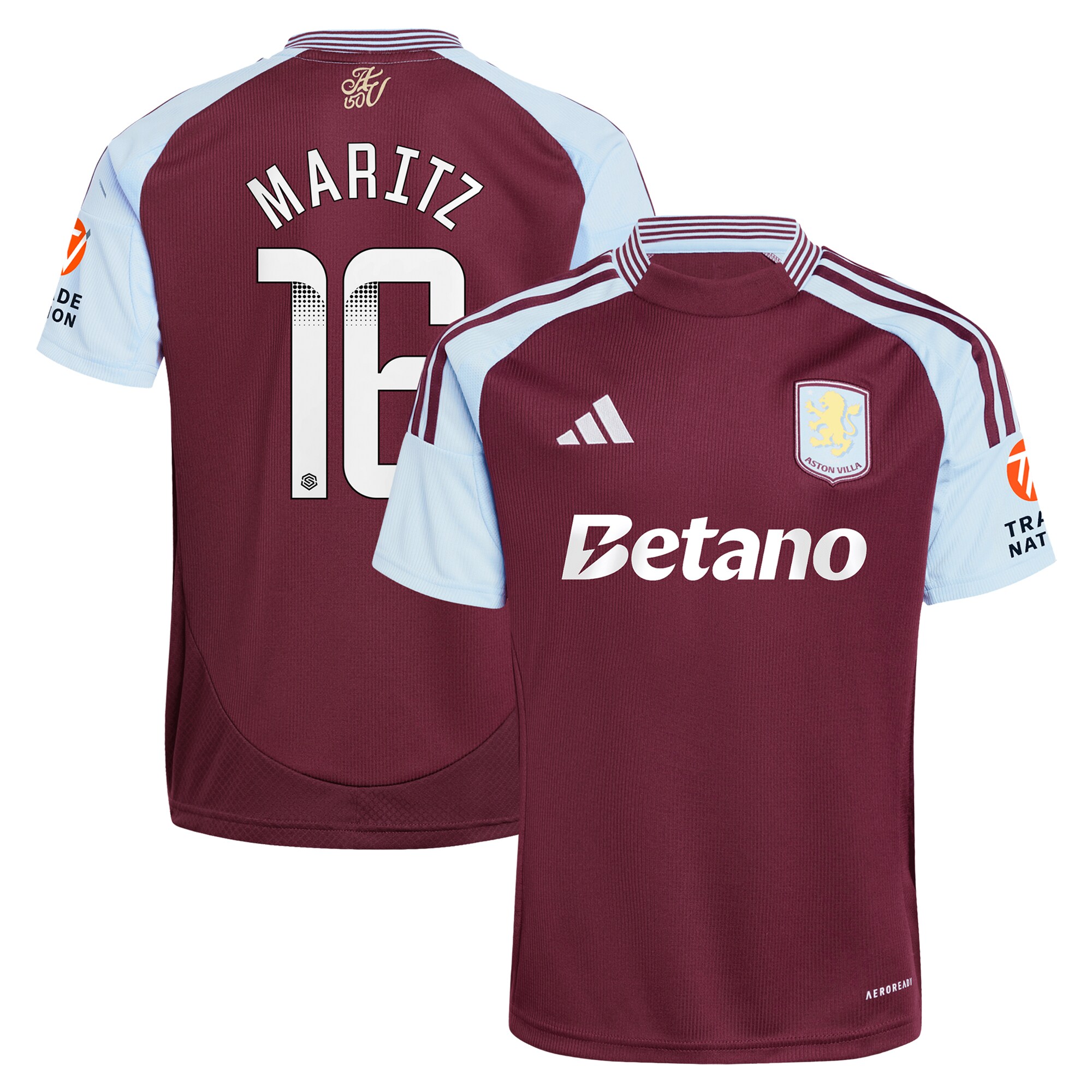 AVFC aston villa wsl adidas home shirt 2024-25 with maritz 26 printing Collection | Official Aston Villa Kits and Apparel