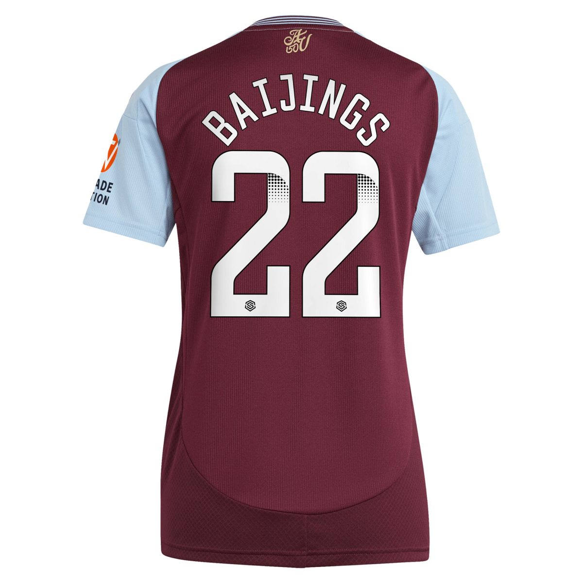 AVFC aston villa wsl adidas home shirt 2024-25 – womens with baijings 22 printing Collection | Official Aston Villa Kits and Apparel