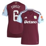 AVFC aston villa wsl adidas home shirt 2024-25 – womens with corsie 6 printing Collection | Official Aston Villa Kits and Apparel