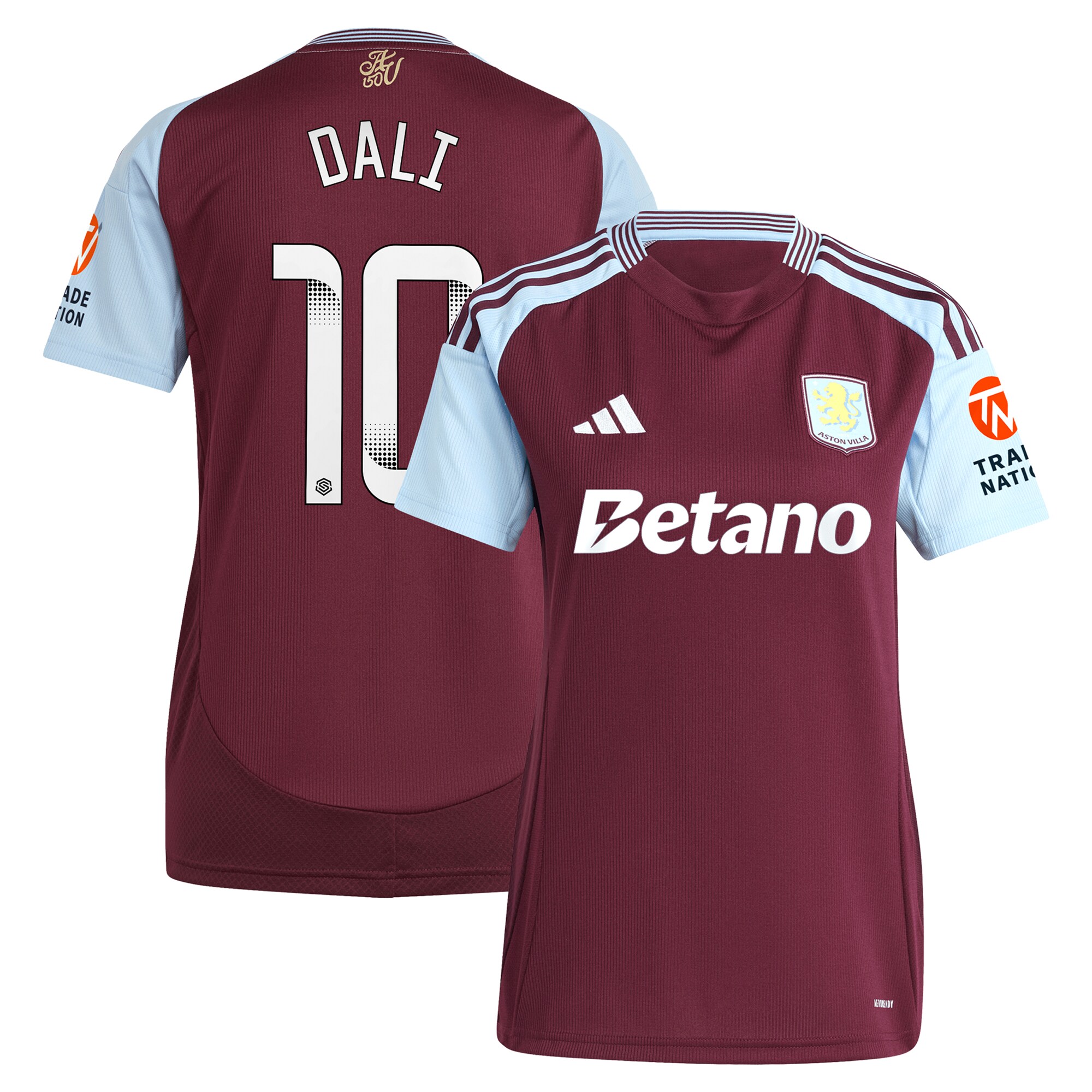 AVFC aston villa wsl adidas home shirt 2024-25 – womens with dali 10 printing Collection | Official Aston Villa Kits and Apparel