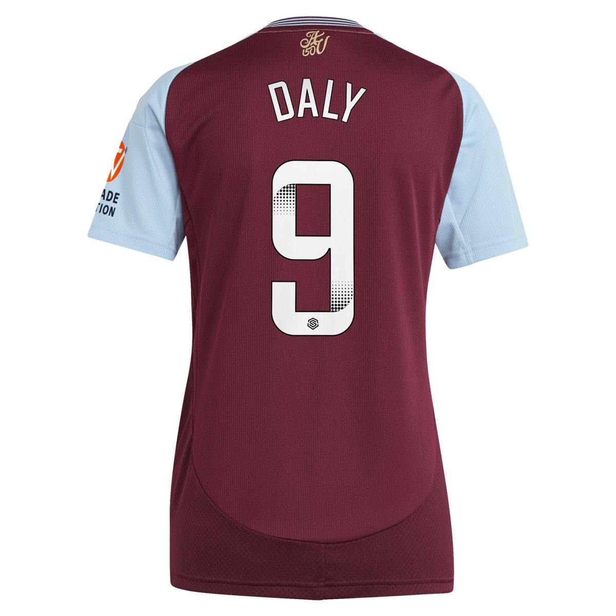 AVFC aston villa wsl adidas home shirt 2024-25 – womens with daly 9 printing Collection | Official Aston Villa Kits and Apparel