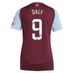 AVFC aston villa wsl adidas home shirt 2024-25 – womens with daly 9 printing Collection | Official Aston Villa Kits and Apparel