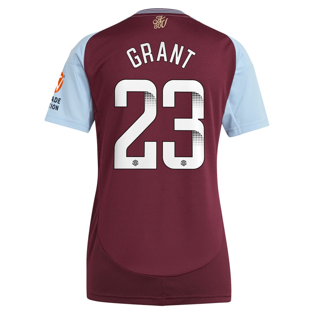 AVFC aston villa wsl adidas home shirt 2024-25 – womens with grant 23 printing Collection | Official Aston Villa Kits and Apparel