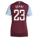 AVFC aston villa wsl adidas home shirt 2024-25 – womens with grant 23 printing Collection | Official Aston Villa Kits and Apparel