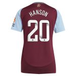 AVFC aston villa wsl adidas home shirt 2024-25 – womens with hanson 20 printing Collection | Official Aston Villa Kits and Apparel