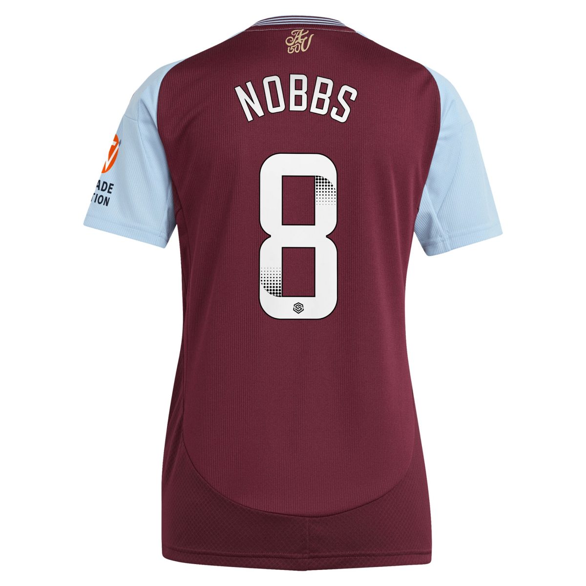 AVFC aston villa wsl adidas home shirt 2024-25 – womens with nobbs 8 printing Collection | Official Aston Villa Kits and Apparel
