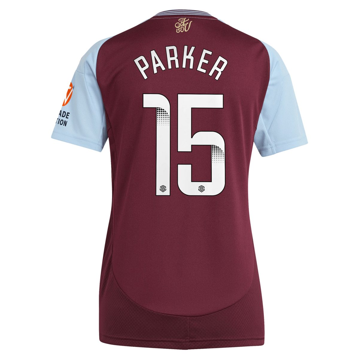 AVFC aston villa wsl adidas home shirt 2024-25 – womens with parker 15 printing Collection | Official Aston Villa Kits and Apparel