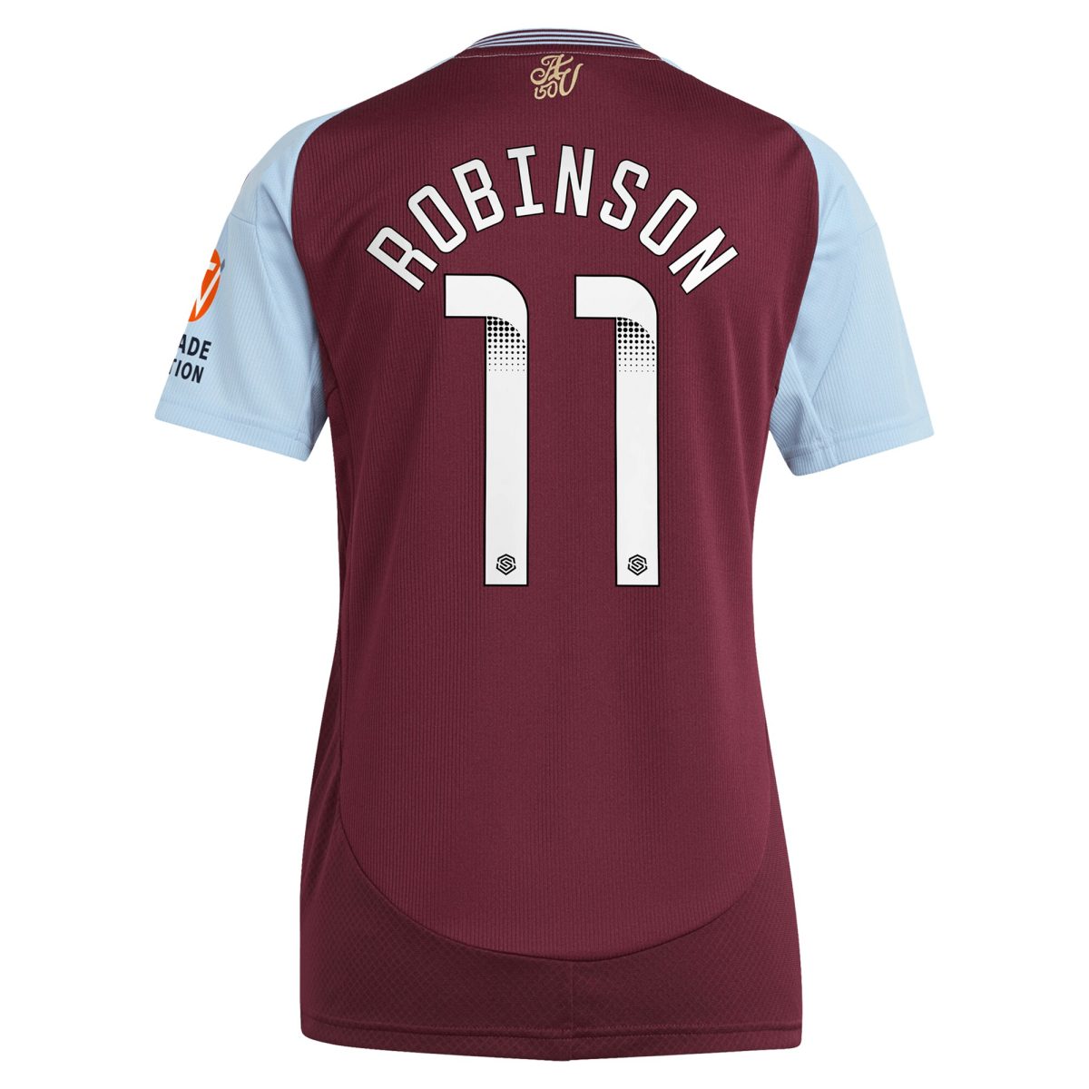 AVFC aston villa wsl adidas home shirt 2024-25 – womens with robinson 11 printing Collection | Official Aston Villa Kits and Apparel