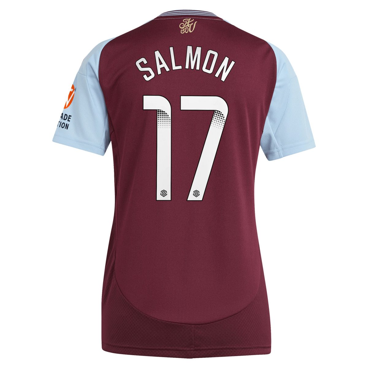 AVFC aston villa wsl adidas home shirt 2024-25 – womens with salmon 17 printing Collection | Official Aston Villa Kits and Apparel