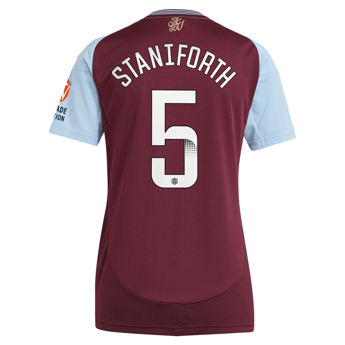 AVFC aston villa wsl adidas home shirt 2024-25 – womens with staniforth 5 printing Collection | Official Aston Villa Kits and Apparel