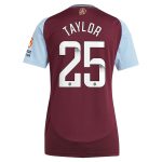 AVFC aston villa wsl adidas home shirt 2024-25 – womens with taylor 25 printing Collection | Official Aston Villa Kits and Apparel