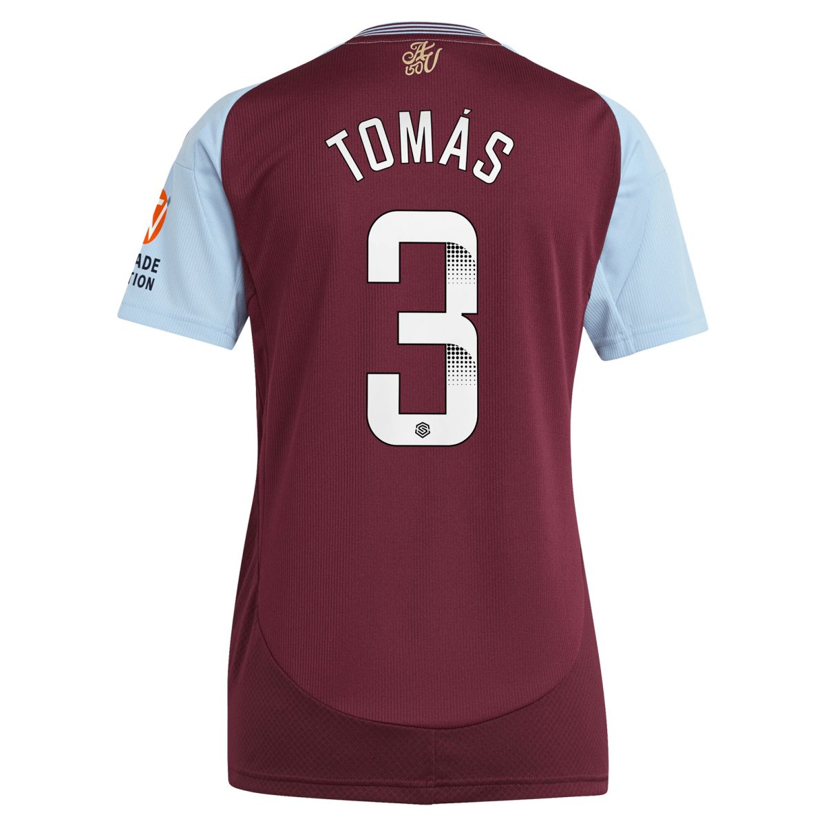AVFC aston villa wsl adidas home shirt 2024-25 – womens with tomás 3 printing Collection | Official Aston Villa Kits and Apparel