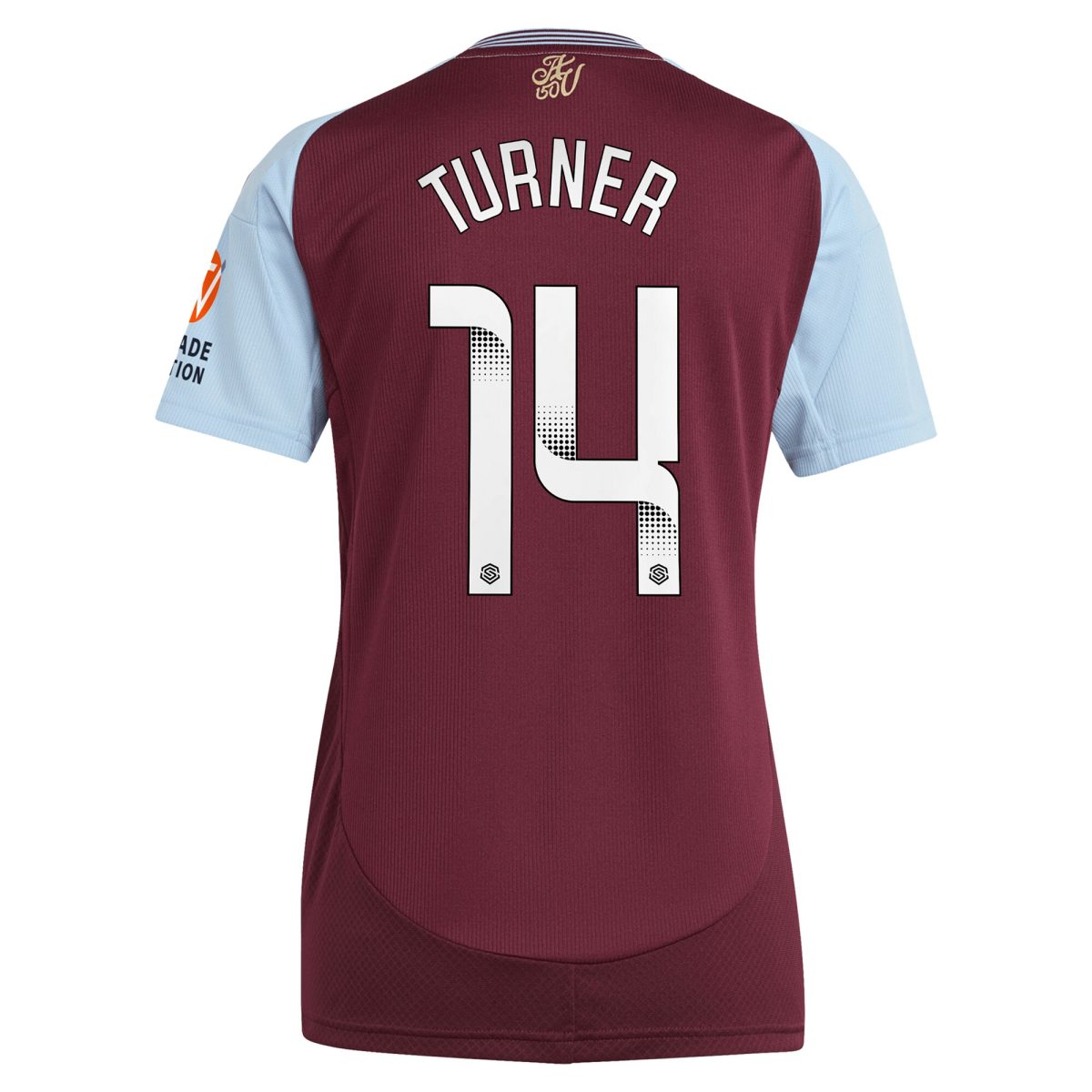 AVFC aston villa wsl adidas home shirt 2024-25 – womens with turner 14 printing Collection | Official Aston Villa Kits and Apparel