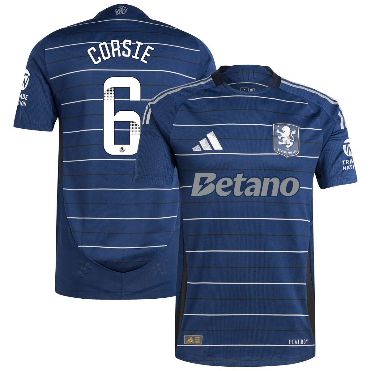 AVFC aston villa wsl adidas third authentic shirt 2024-25 with corsie 6 printing Collection | Official Aston Villa Kits and Apparel