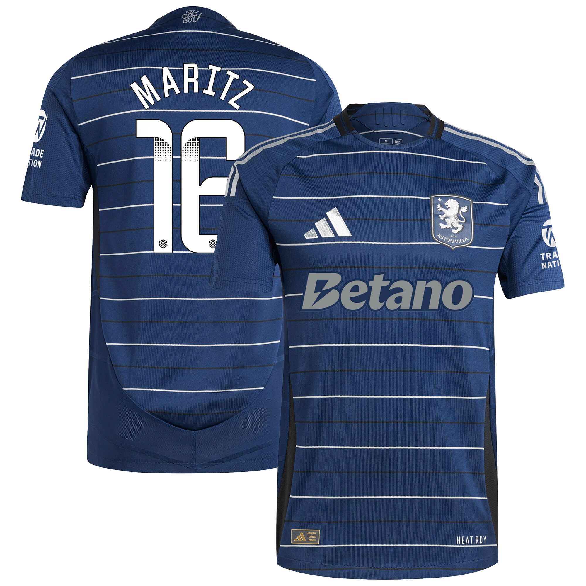 AVFC aston villa wsl adidas third authentic shirt 2024-25 with maritz 16 printing Collection | Official Aston Villa Kits and Apparel