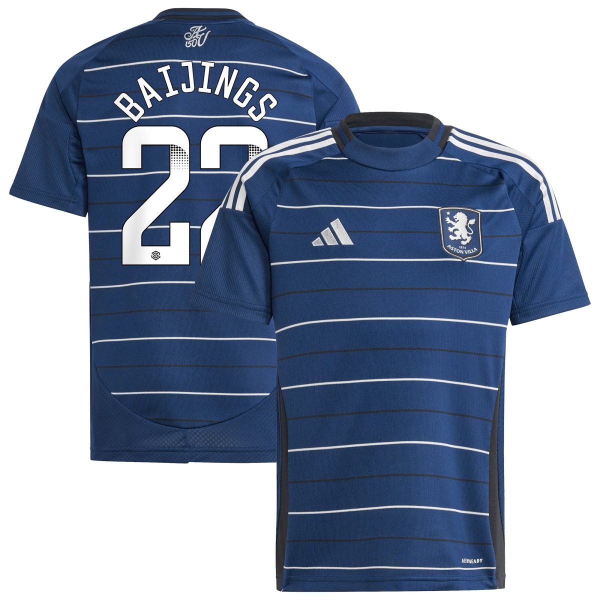 AVFC aston villa wsl adidas third shirt 2024-25 – kids with baijings 22 printing Collection | Official Aston Villa Kits and Apparel