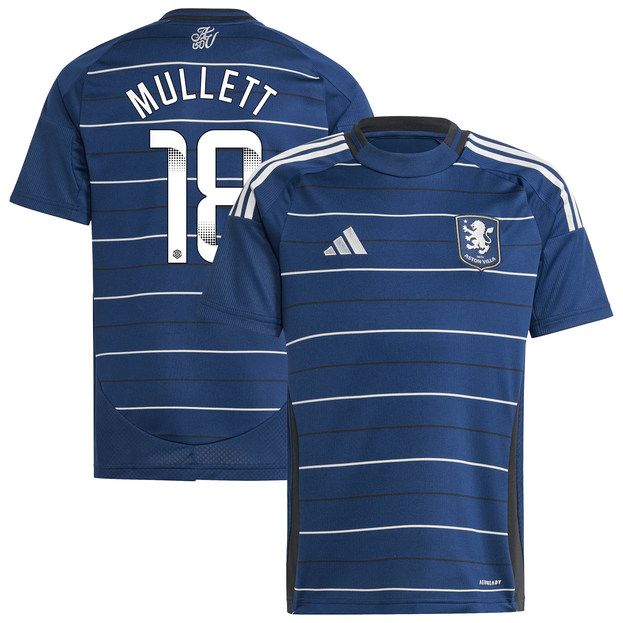 AVFC aston villa wsl adidas third shirt 2024-25 – kids with mullett 18 printing Collection | Official Aston Villa Kits and Apparel