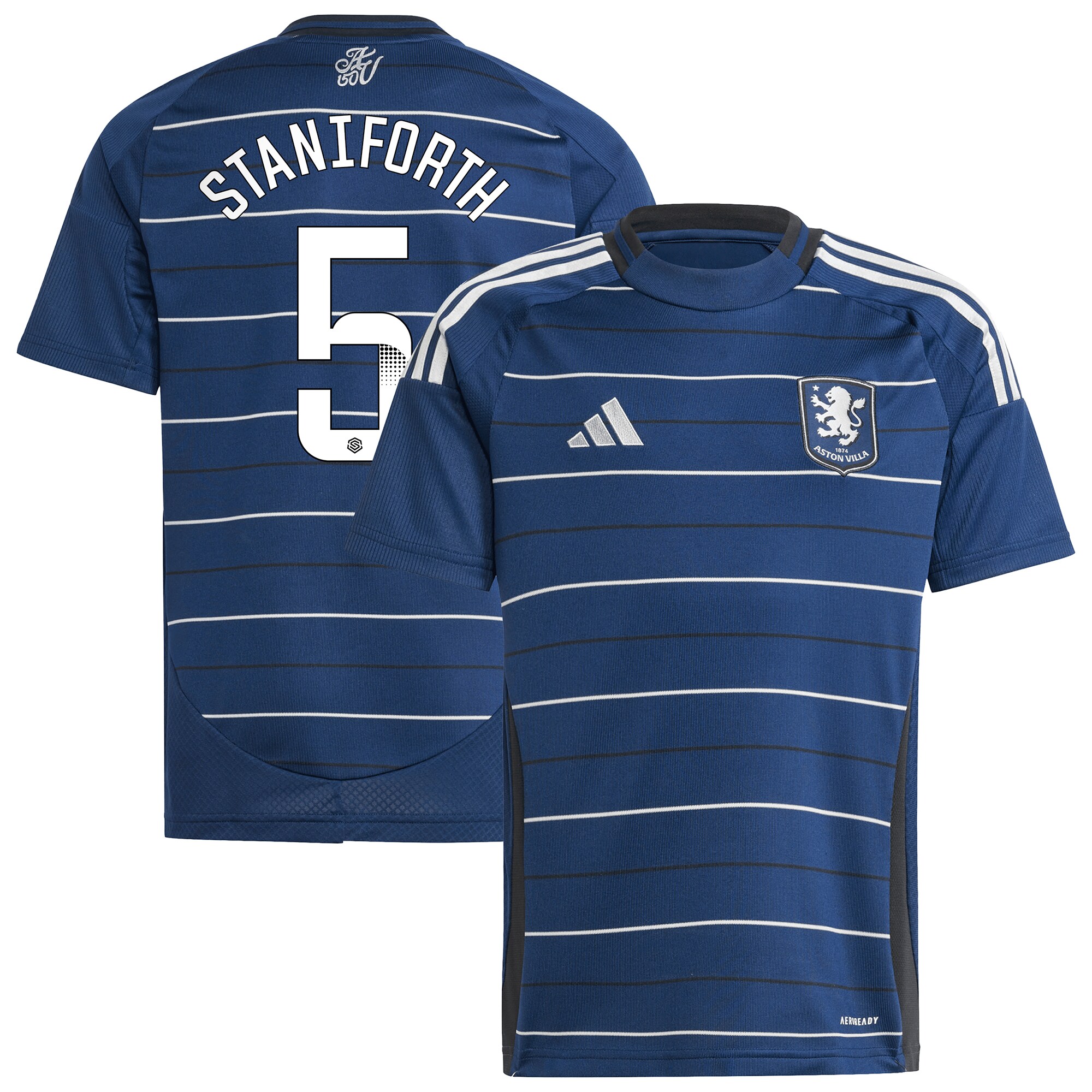 AVFC aston villa wsl adidas third shirt 2024-25 – kids with staniforth 5 printing Collection | Official Aston Villa Kits and Apparel