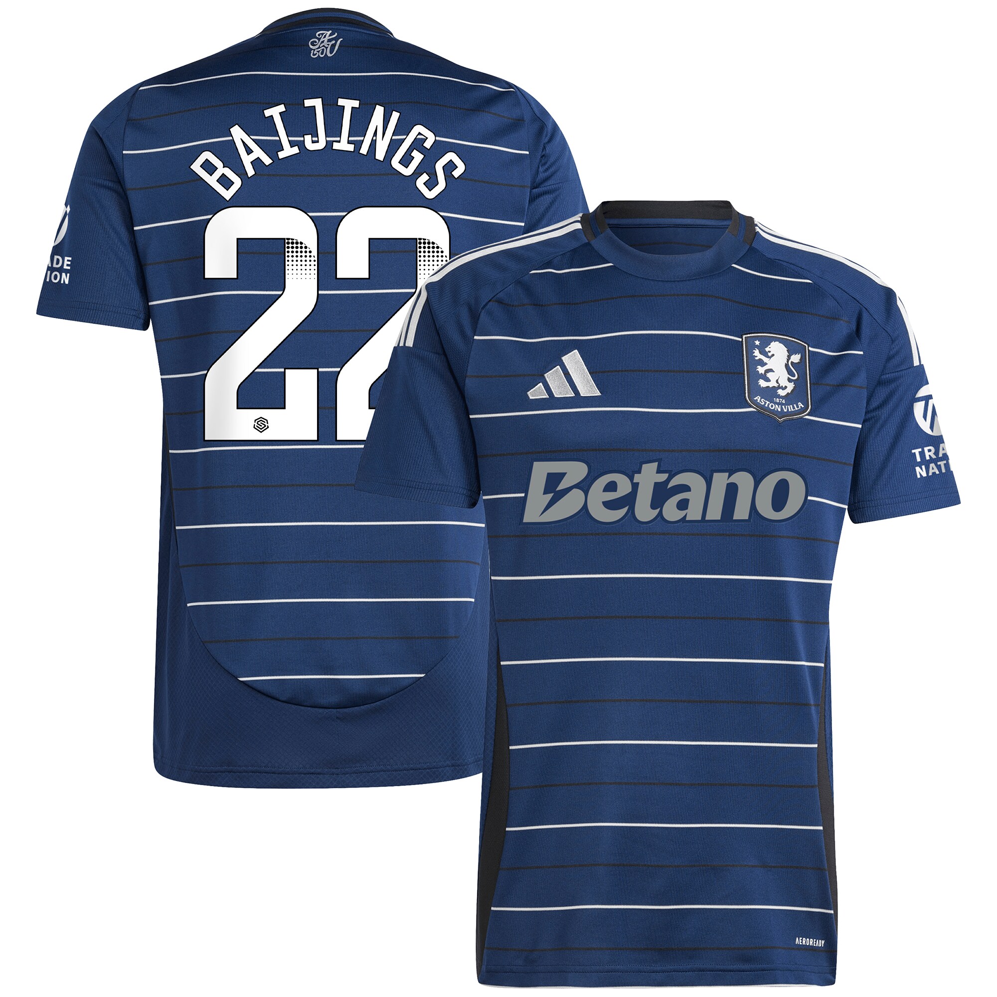 AVFC aston villa wsl adidas third shirt 2024-25 with baijings 22 printing Collection | Official Aston Villa Kits and Apparel