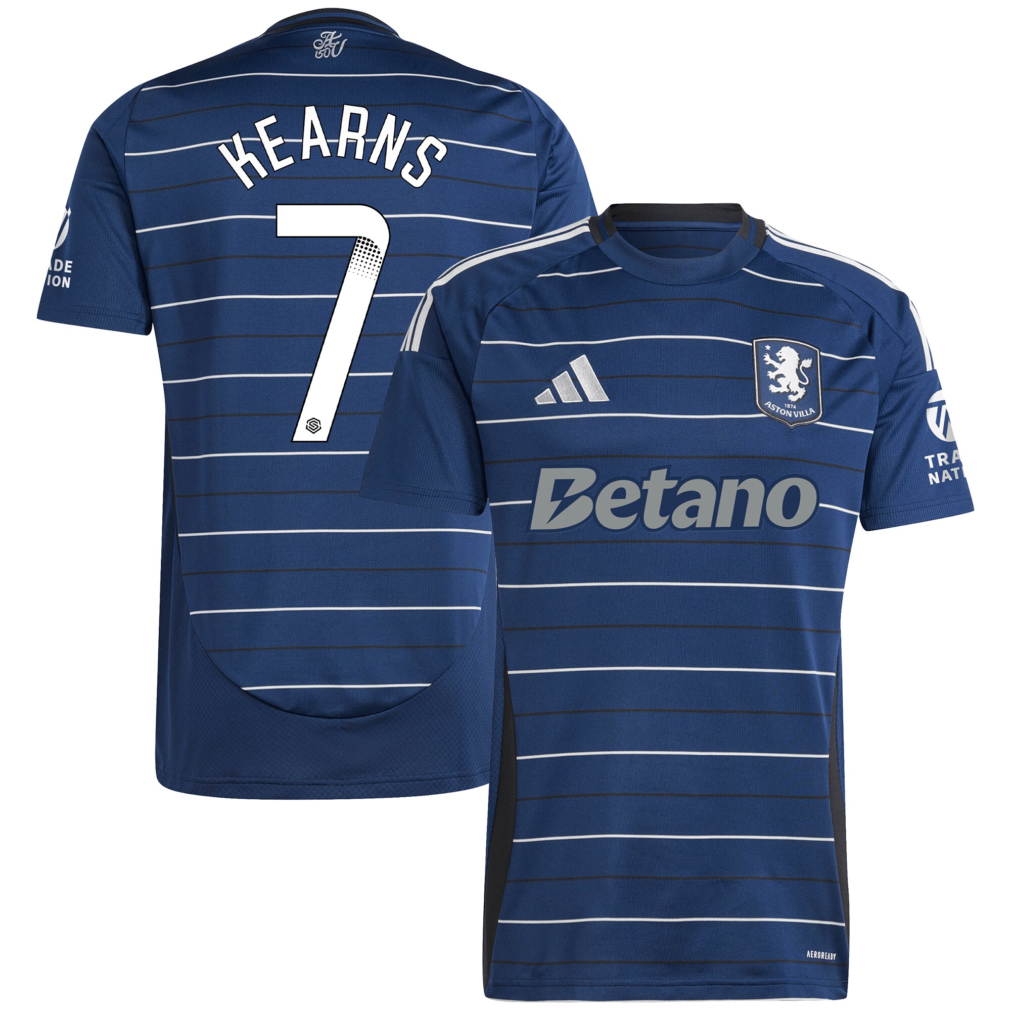 AVFC aston villa wsl adidas third shirt 2024-25 with kearns 7 printing Collection | Official Aston Villa Kits and Apparel