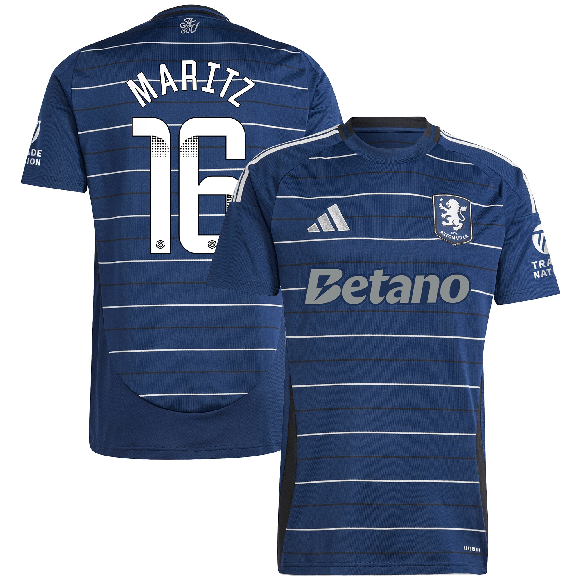 AVFC aston villa wsl adidas third shirt 2024-25 with maritz 16 printing Collection | Official Aston Villa Kits and Apparel
