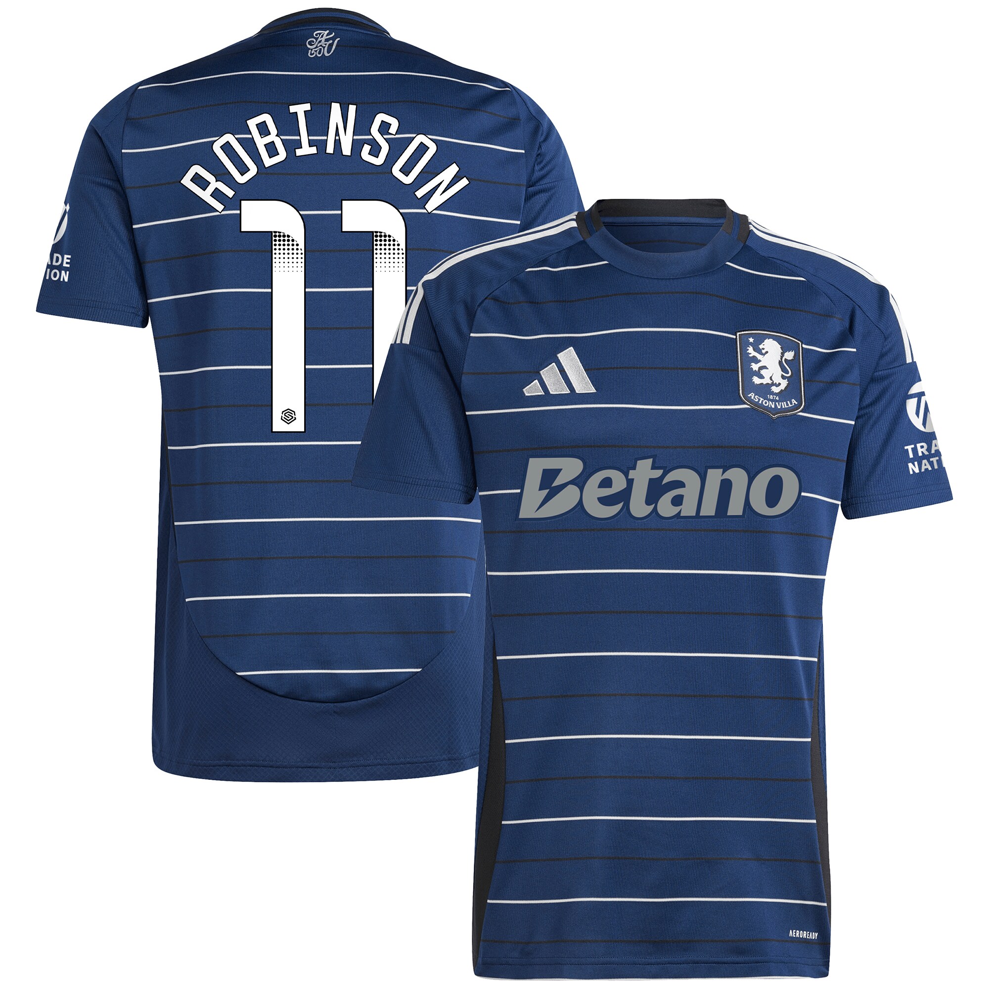 AVFC aston villa wsl adidas third shirt 2024-25 with robinson 11 printing Collection | Official Aston Villa Kits and Apparel