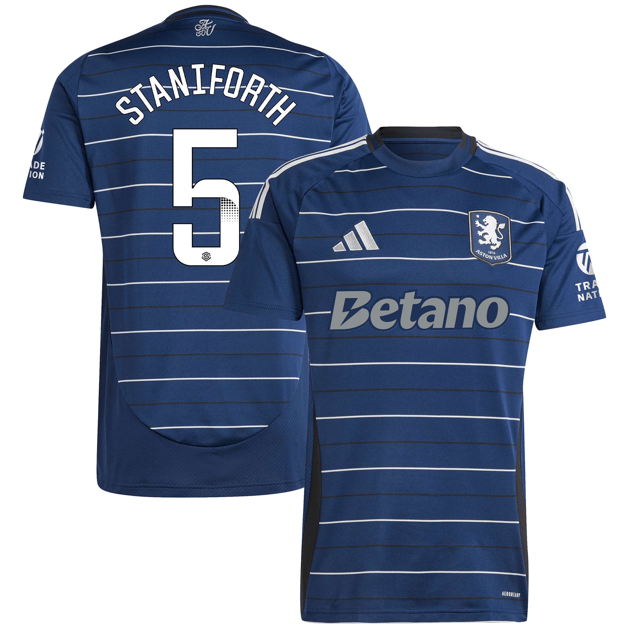 AVFC aston villa wsl adidas third shirt 2024-25 with staniforth 5 printing Collection | Official Aston Villa Kits and Apparel