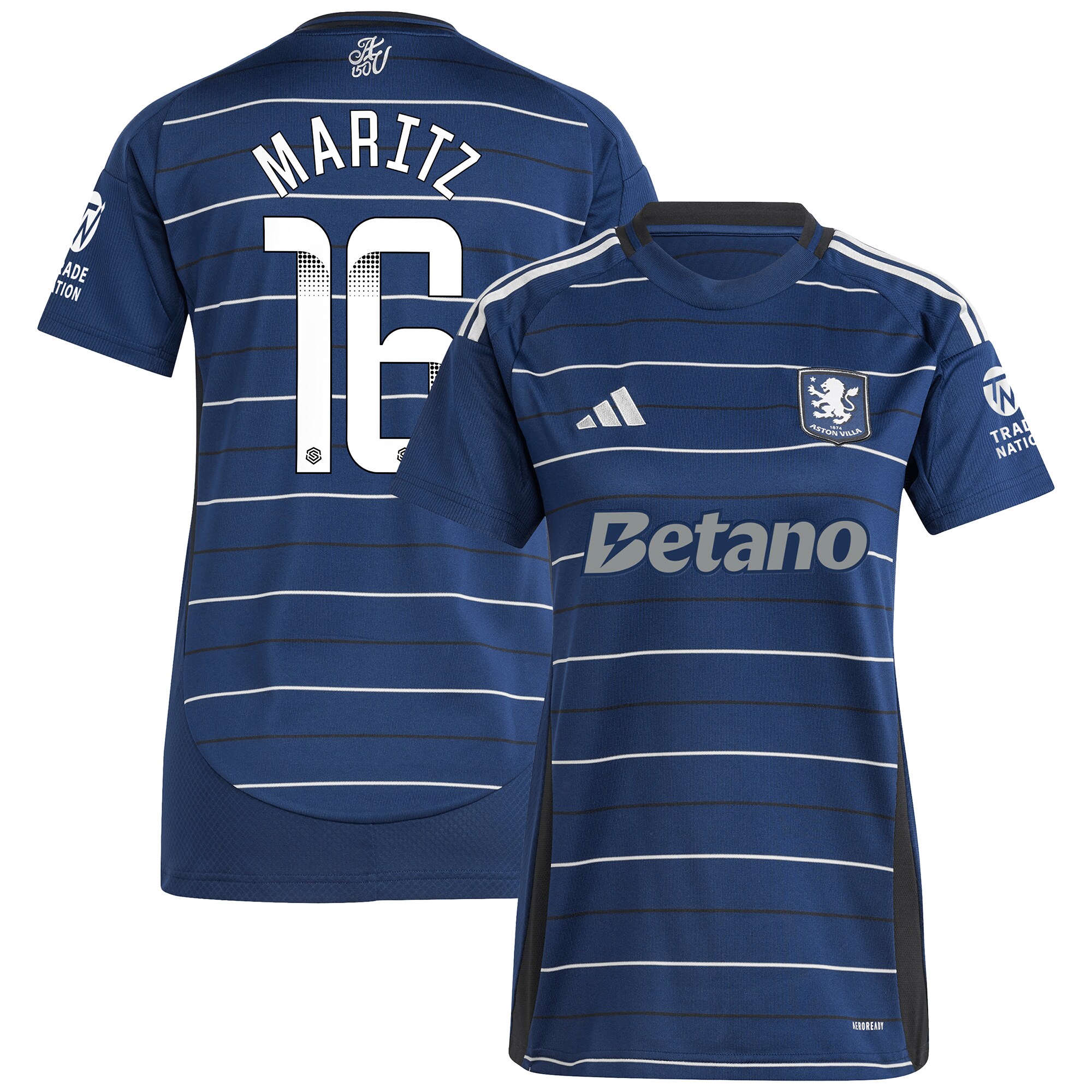 AVFC aston villa wsl adidas third shirt 2024-25 – womens with maritz 16 printing Collection | Official Aston Villa Kits and Apparel