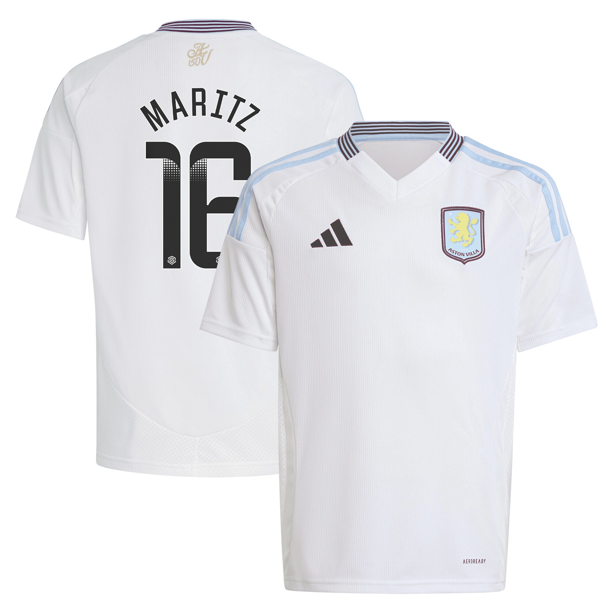 AVFC aston villa wsl away shirt 2024-25 – kids with maritz 16 printing Collection | Official Aston Villa Kits and Apparel