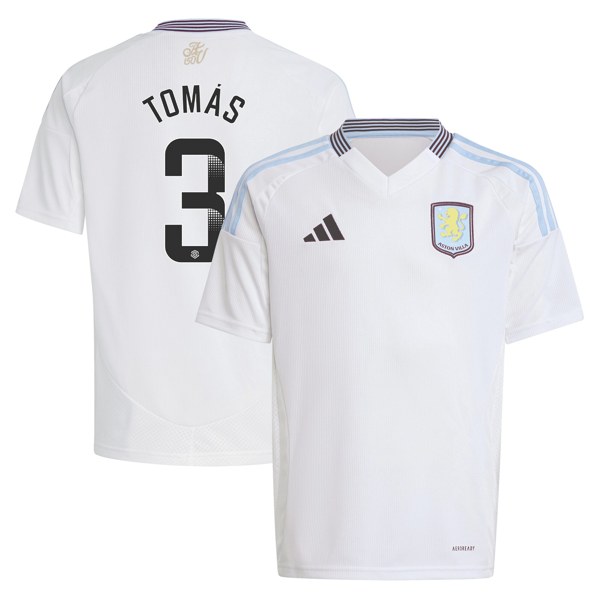 AVFC aston villa wsl away shirt 2024-25 – kids with tomás 3 printing Collection | Official Aston Villa Kits and Apparel