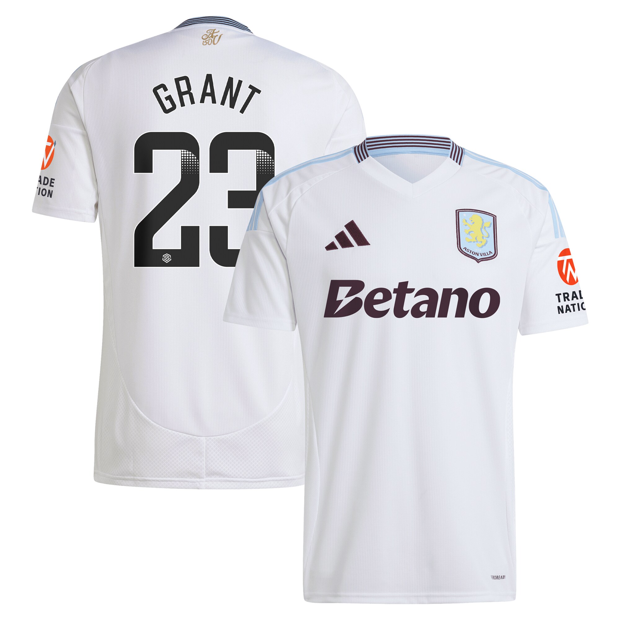 AVFC aston villa wsl away shirt 2024-25 with grant 23 printing Collection | Official Aston Villa Kits and Apparel