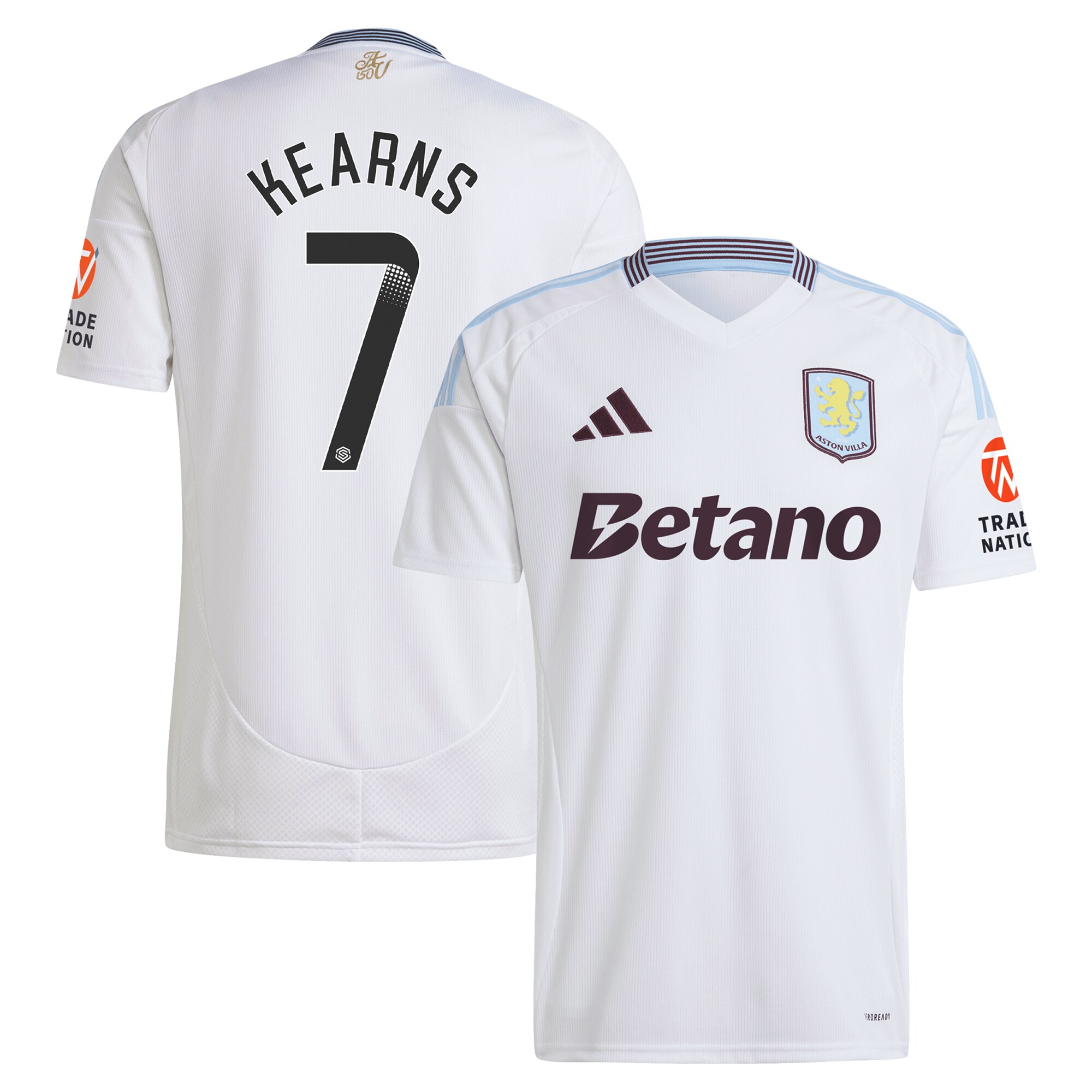 AVFC aston villa wsl away shirt 2024-25 with kearns 7 printing Collection | Official Aston Villa Kits and Apparel