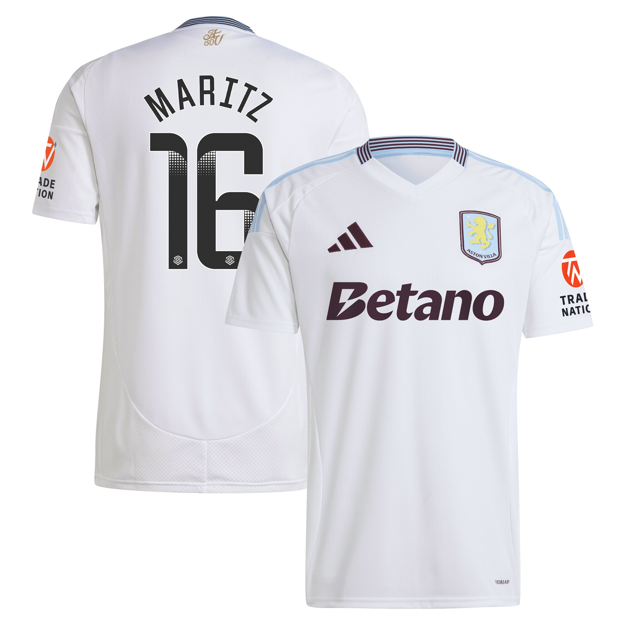 AVFC aston villa wsl away shirt 2024-25 with maritz 16 printing Collection | Official Aston Villa Kits and Apparel