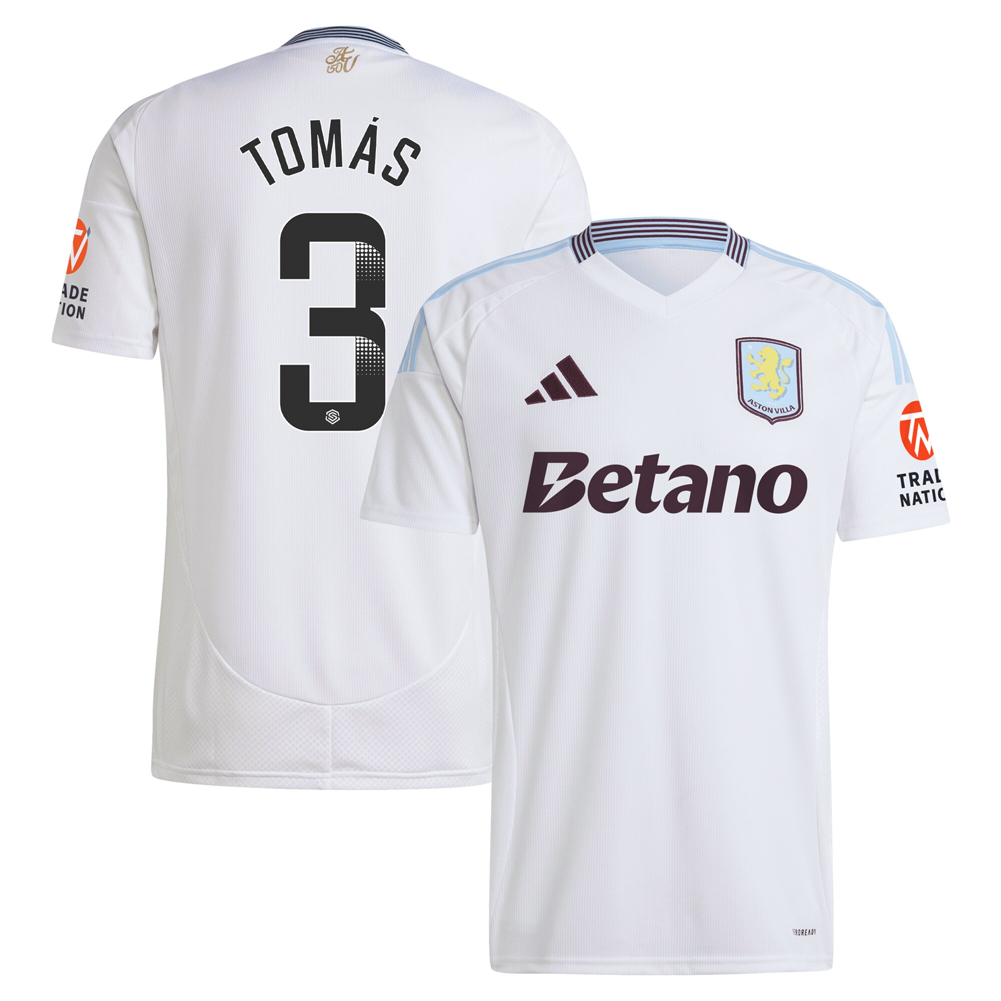 AVFC aston villa wsl away shirt 2024-25 with tomás 3 printing Collection | Official Aston Villa Kits and Apparel