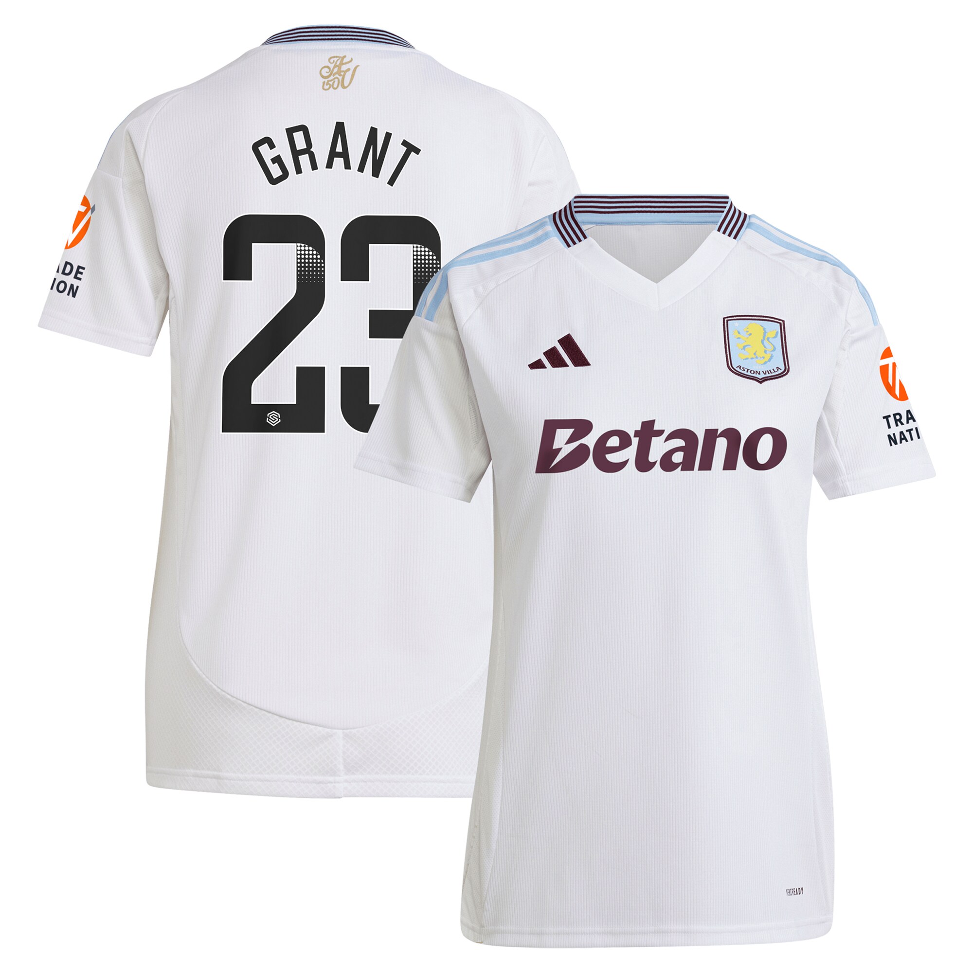 AVFC aston villa wsl away shirt 2024-25 – womens with grant 23 printing Collection | Official Aston Villa Kits and Apparel