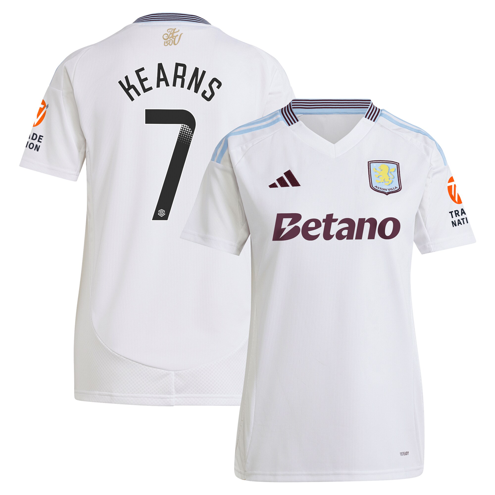 AVFC aston villa wsl away shirt 2024-25 – womens with kearns 7 printing Collection | Official Aston Villa Kits and Apparel