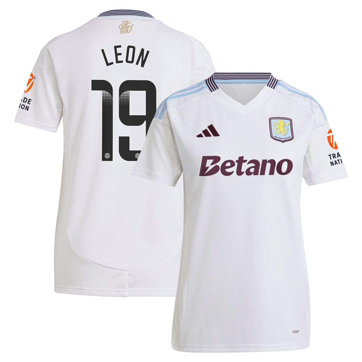 AVFC aston villa wsl away shirt 2024-25 – womens with leon 19 printing Collection | Official Aston Villa Kits and Apparel