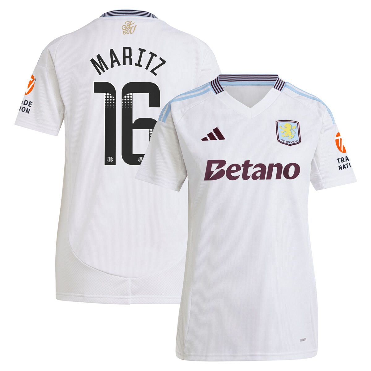AVFC aston villa wsl away shirt 2024-25 – womens with maritz 16 printing Collection | Official Aston Villa Kits and Apparel