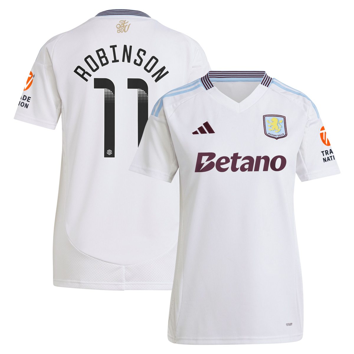 AVFC aston villa wsl away shirt 2024-25 – womens with robinson 11 printing Collection | Official Aston Villa Kits and Apparel