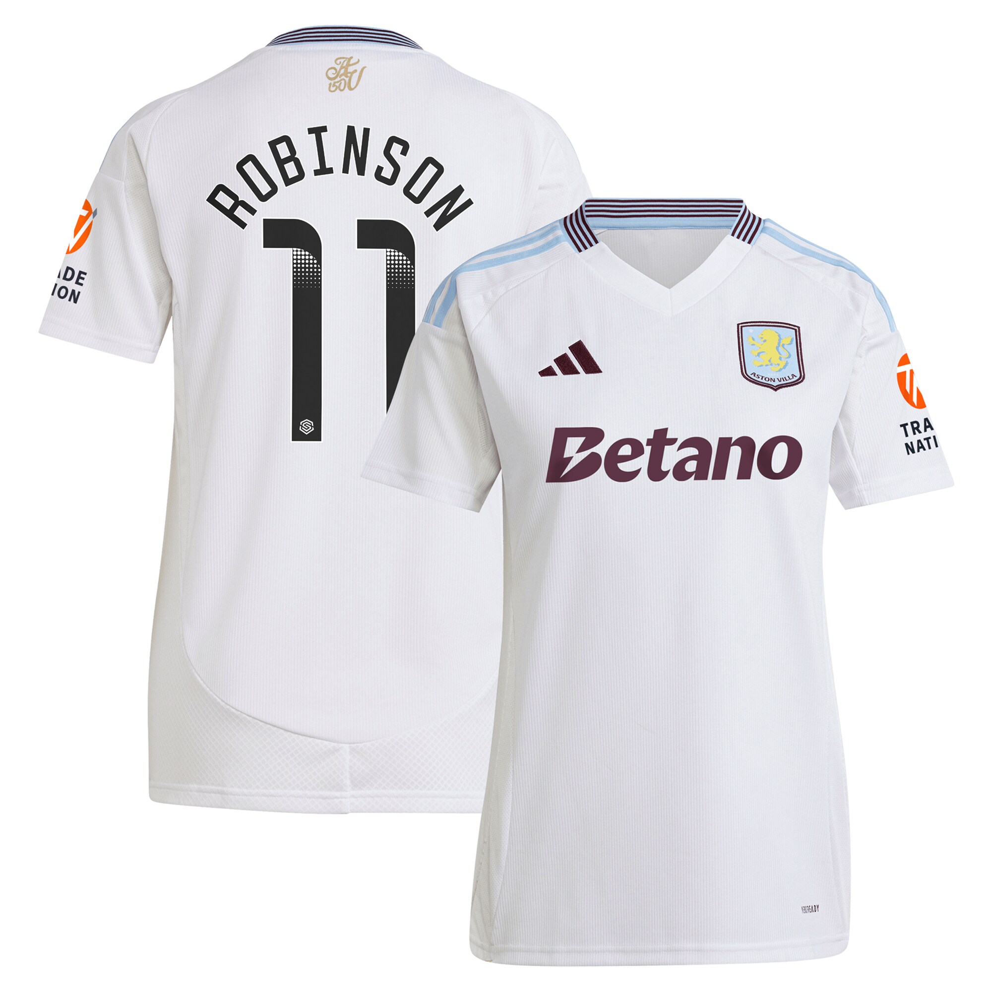 AVFC aston villa wsl away shirt 2024-25 – womens with robinson 11 printing Collection | Official Aston Villa Kits and Apparel