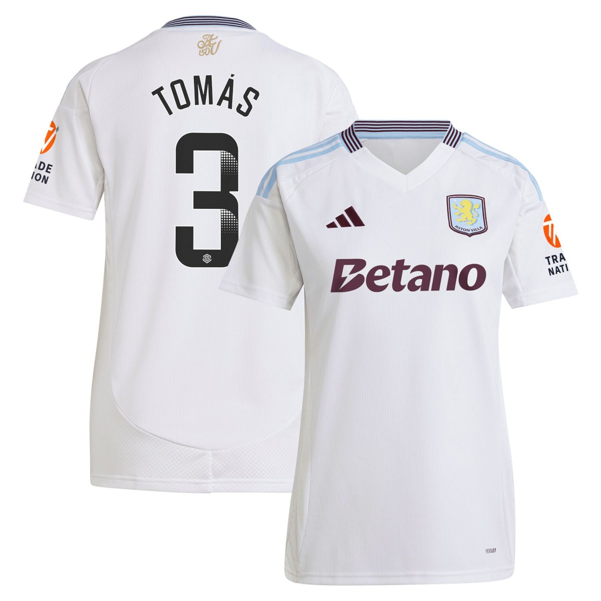 AVFC aston villa wsl away shirt 2024-25 – womens with tomás 3 printing Collection | Official Aston Villa Kits and Apparel